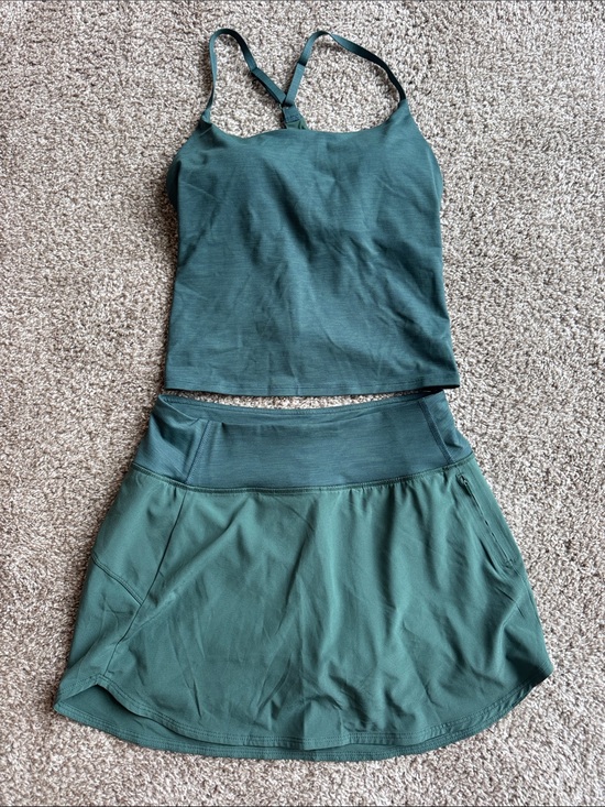 Outdoor Voices Dresses & Skirts - Dark Teal Athletic Tank and Skort Set size small